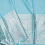 Olive Green Kanjivaram Silk Saree With Mayil Chakra And Floral Weaving