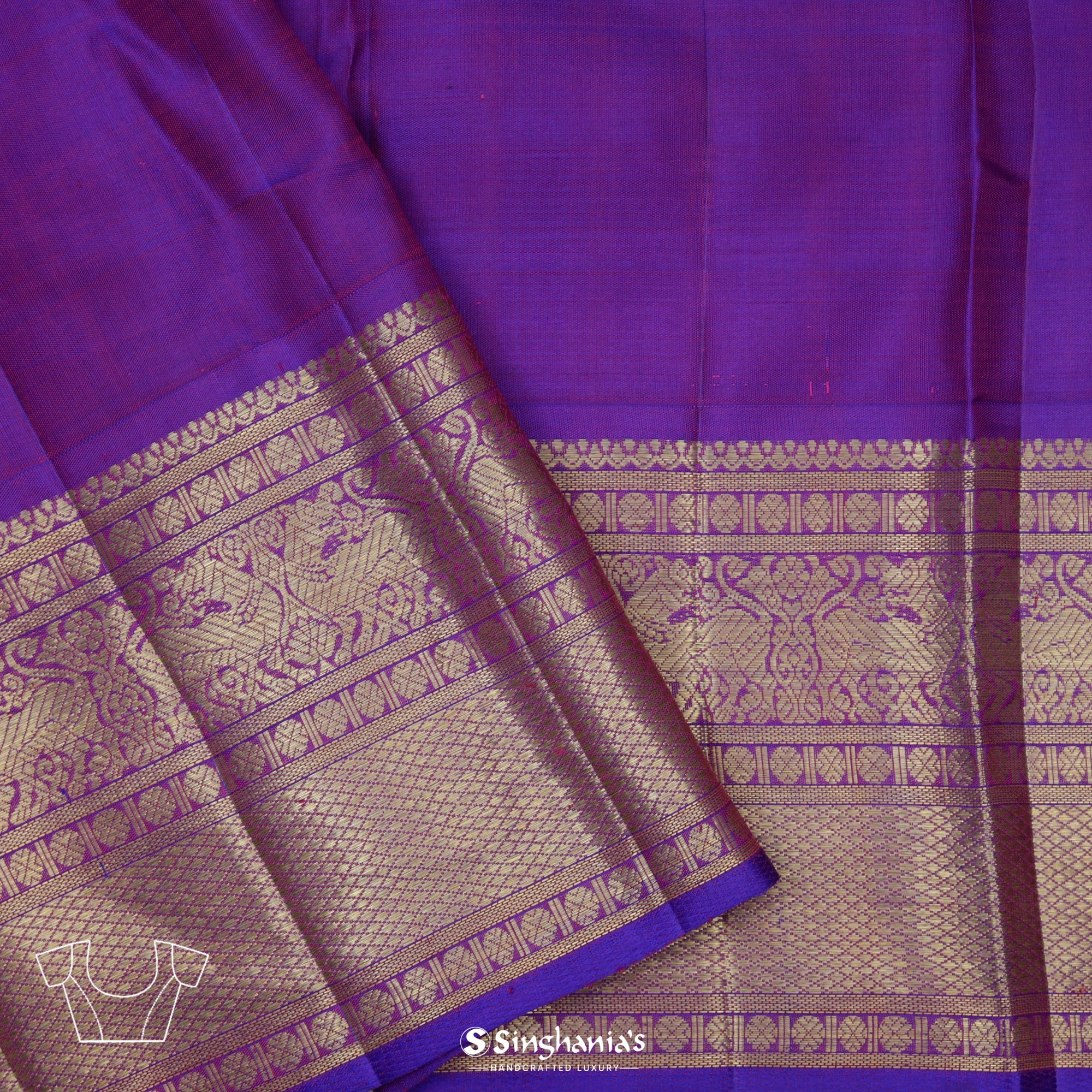 Cherry Pink Kanjivaram Silk Saree With Floral Jaal Weaving