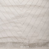 Half White Net Saree With Hand Embroidery