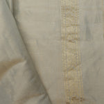 Ice Grey Tissue Banarasi Saree With Floral Jaal Weaving