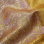 Purple-Gold Tissue Kanjivaram Saree With Floral Jaal Weaving