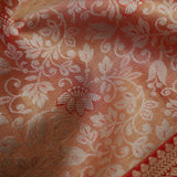 Gold-Red Tissue Kanjivaram Saree With Floral Jaal Weaving