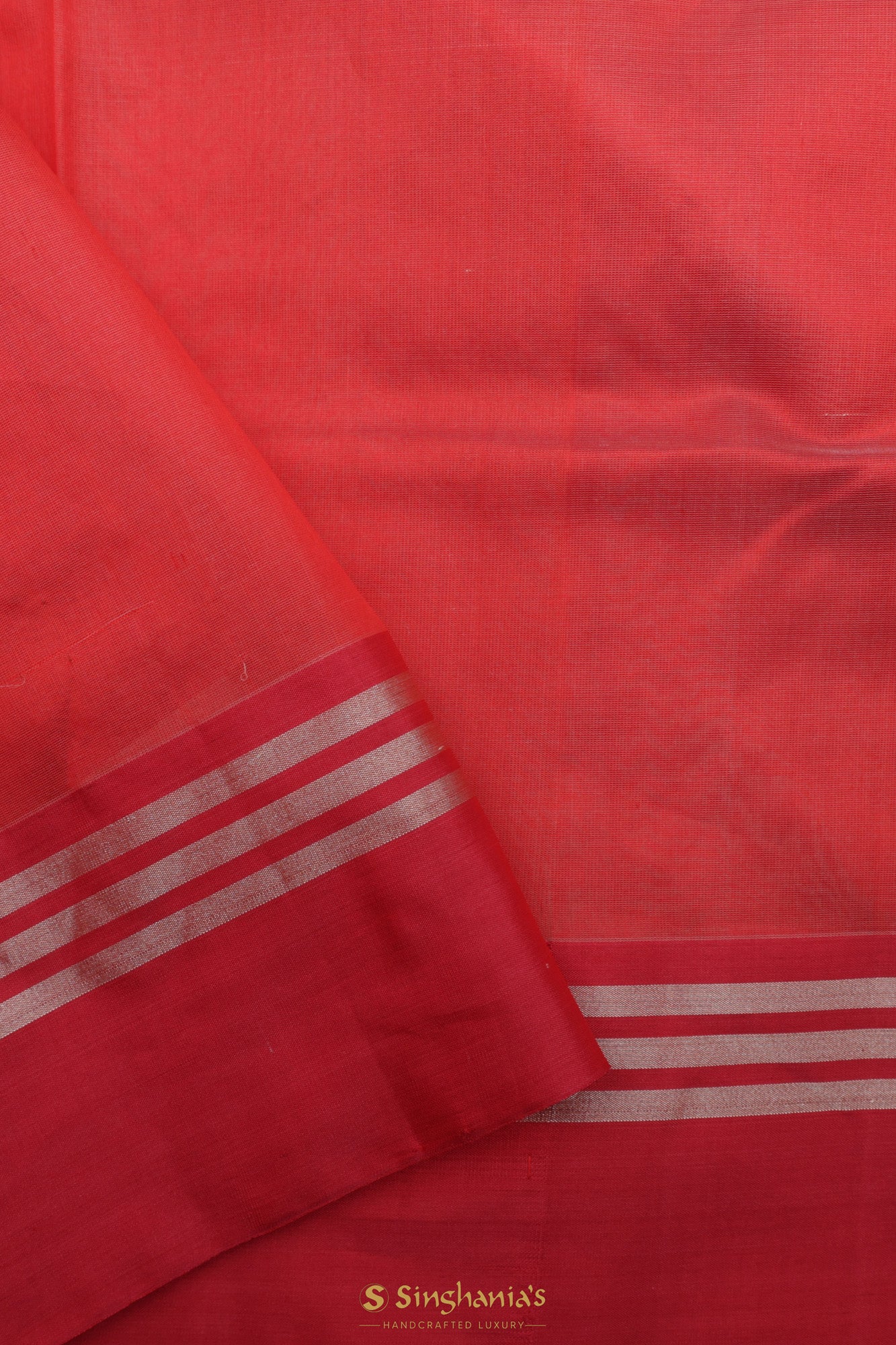 Desire Red Chanderi Saree With Floral Buttas