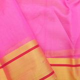 Barbie Pink Chanderi Meenakari Saree With Floral Buttas