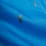 Chlorine Blue Kanjivaram Silk Saree With Floral Buttis Weaving