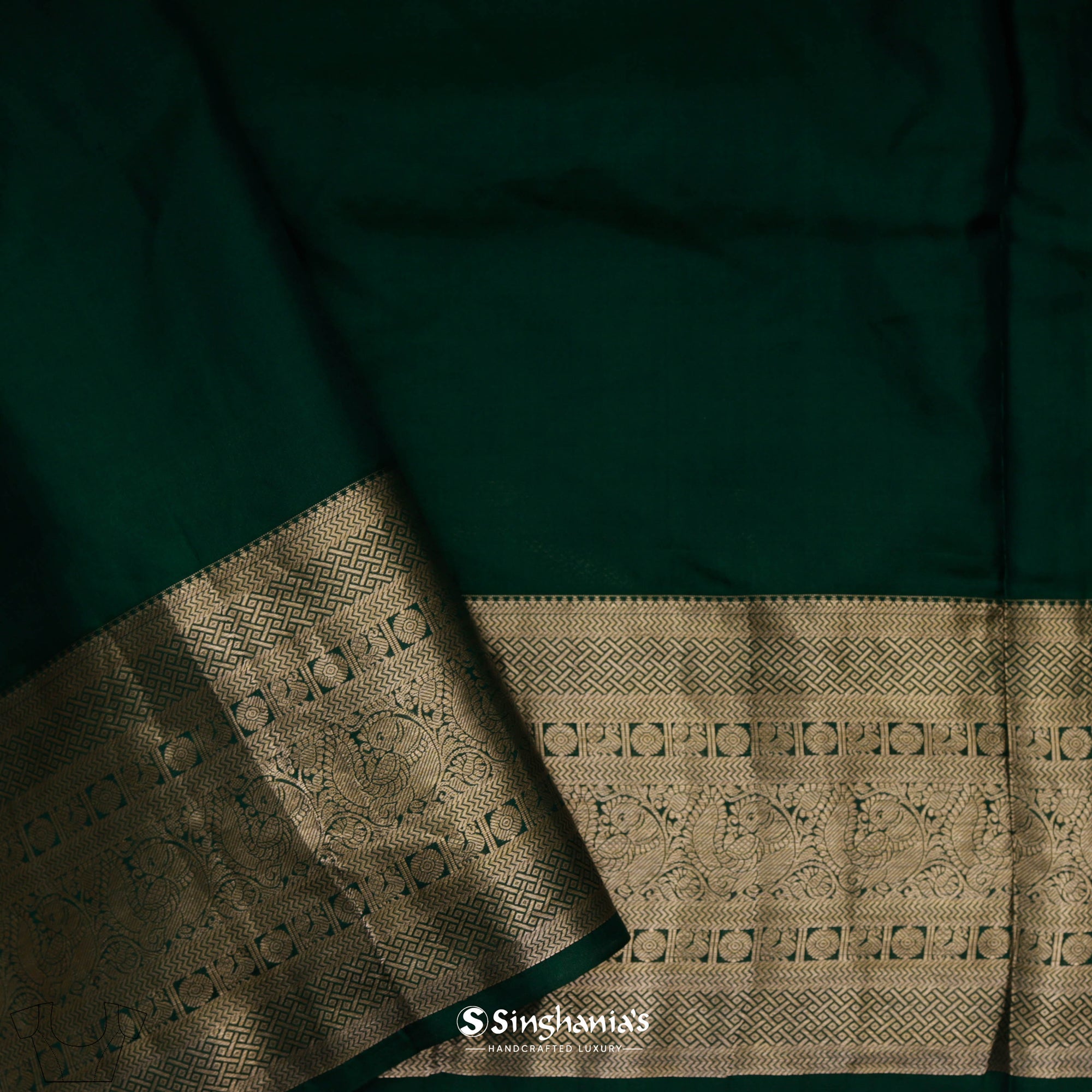 Burgundy Red Printed Kanjivaram Silk Saree