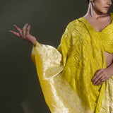 Spectrum Yellow Bandhani Kanjivaram Saree
