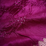 Fuchsia Purple Bandhani Kanjivaram Saree