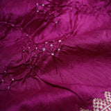 Fuchsia Purple Bandhani Kanjivaram Saree