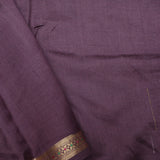 English Violet Printed Organza Designer Saree With Floral Design