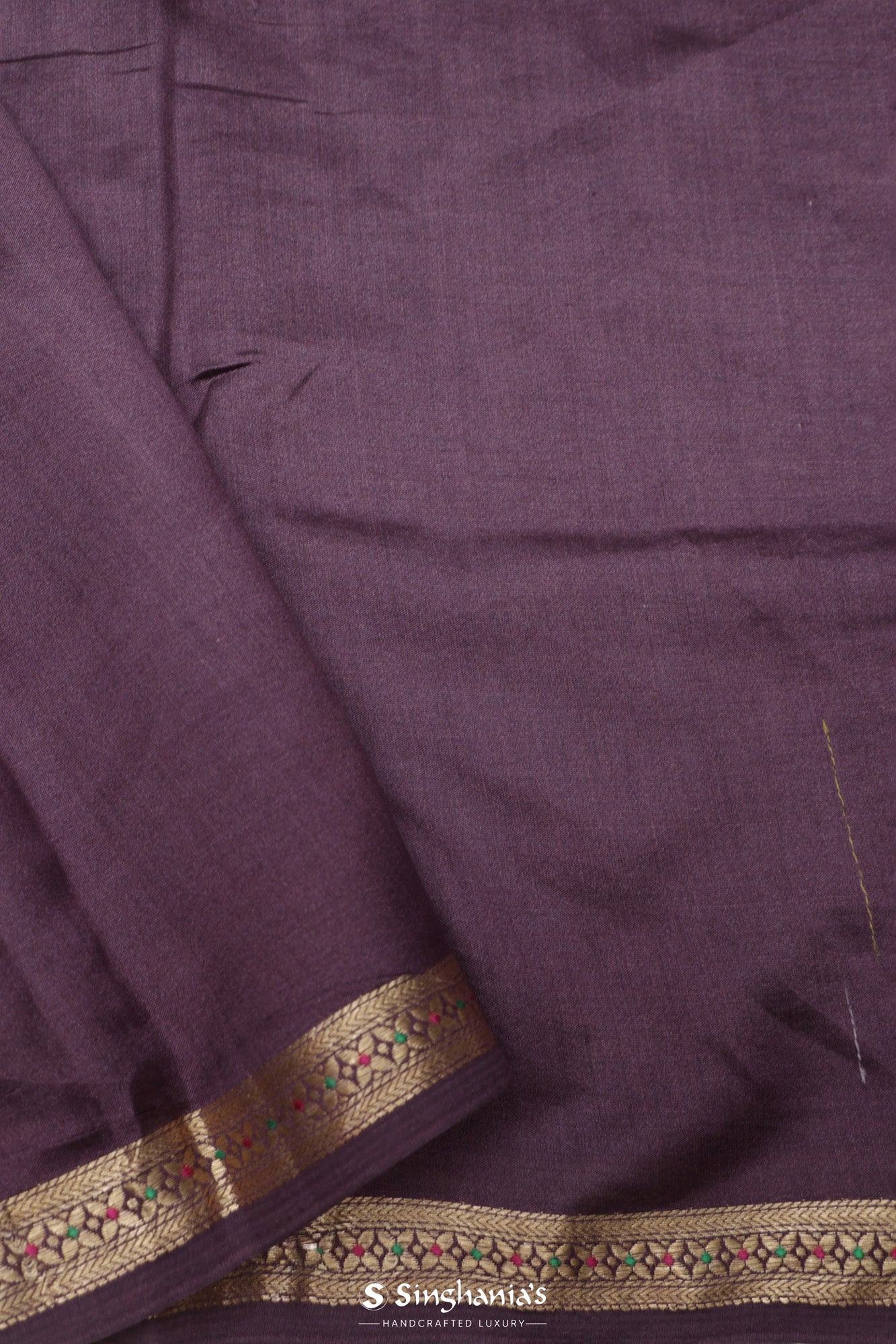 English Violet Printed Organza Designer Saree With Floral Design