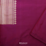 Traffic Purple Banarasi Silk Saree With Floral Ogival Weaving