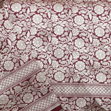 Deep Brown Katan Banarasi Silk Saree With Floral Jaal Weaving