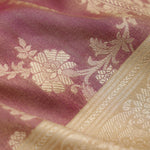 Rouge Pink Tissue Organza Banarasi Saree With Floral Jaal Design