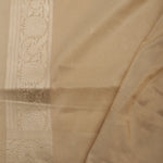 Traditional Gold Banarasi Silk Saree With Floral Jaal Pattern