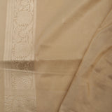 Traditional Gold Banarasi Silk Saree With Floral Jaal Pattern