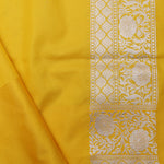 Medium Purple Banarasi Silk Saree With Floral Jaal Pattern