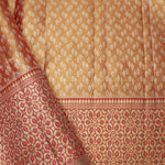 Vegas Gold Tissue Kanjivaram Saree With Floral Jaal Weaving
