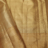 Green Gold Tissue Kanjivaram Saree With Floral Jaal Weaving